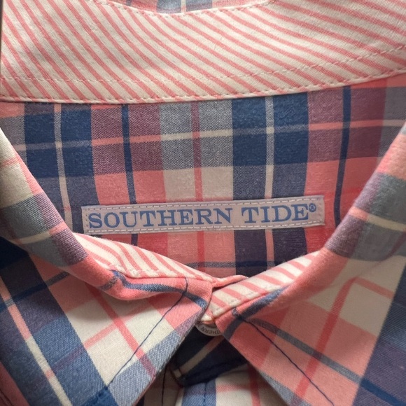 Southern Tide Gingham Long Sleeve Button Down - Picture 4 of 6